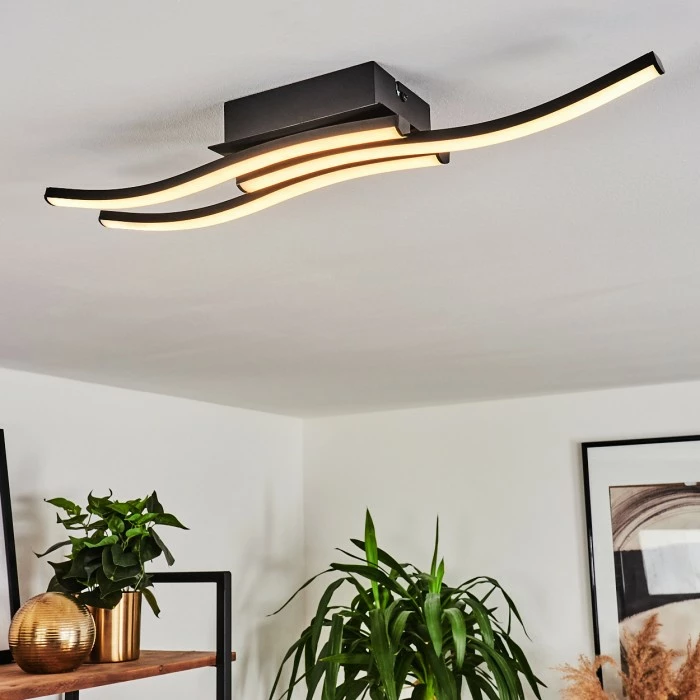 Hofstein Kumahu Deckenleuchte LED Schwarz, 1-flammig 1 Hofstein Kumahu Deckenleuchte LED Schwarz, 1-flammig