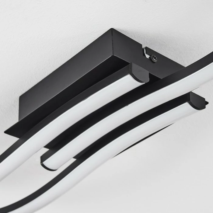 Hofstein Kumahu Deckenleuchte LED Schwarz, 1-flammig 3 Hofstein Kumahu Deckenleuchte LED Schwarz, 1-flammig – Bild 3