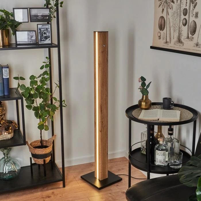 Hofstein Kyneton Stehleuchte LED Schwarz, Naturfarben, 1-flammig 7 Hofstein Kyneton Stehleuchte LED Schwarz, Naturfarben, 1-flammig – Bild 7