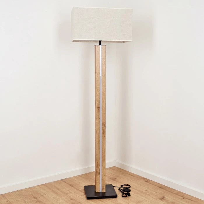 Hofstein Kyneton Stehleuchte LED Schwarz, Naturfarben, 2-flammig 5 Hofstein Kyneton Stehleuchte LED Schwarz, Naturfarben, 2-flammig – Bild 5