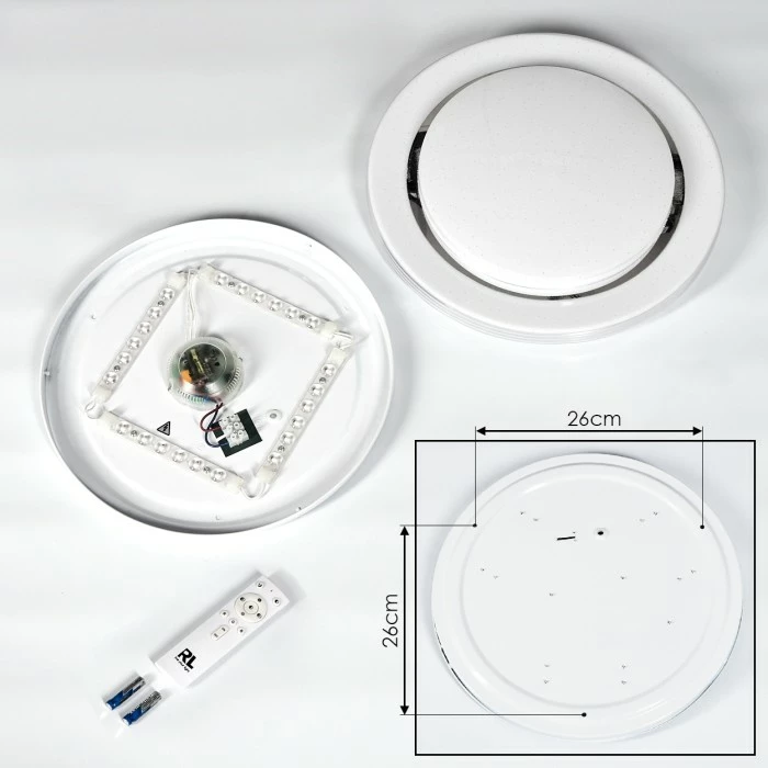 Hofstein Laganadi Deckenleuchte LED Weiß, 1-flammig, Fernbedienung 5 Hofstein Laganadi Deckenleuchte LED Weiß, 1-flammig, Fernbedienung – Bild 5