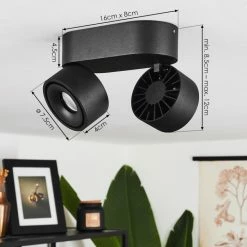 Hofstein Laonsana Deckenleuchte LED Schwarz, 2-flammig 13 Hofstein Laonsana Deckenleuchte LED Schwarz, 2-flammig -LED Leuchten Verkäufe laonsana deckenleuchte h3584460 3