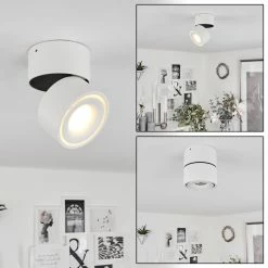 Hofstein Laonsana Deckenleuchte LED Schwarz, Weiß, 1-flammig