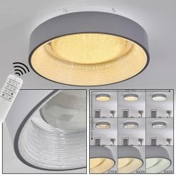 Hofstein Lausanne Deckenleuchte LED Weiß, 1-flammig, Fernbedienung