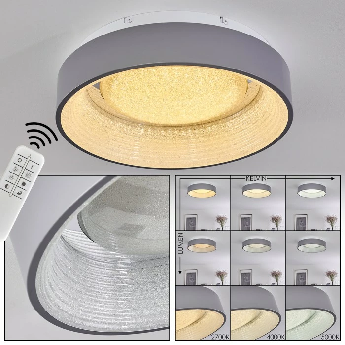 Hofstein Lausanne Deckenleuchte LED Weiß, 1-flammig, Fernbedienung 1 Hofstein Lausanne Deckenleuchte LED Weiß, 1-flammig, Fernbedienung