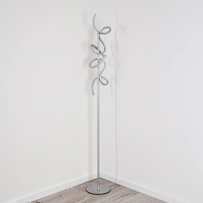 Hofstein Lavaca Stehleuchte LED Silber, 2-flammig 5 Hofstein Lavaca Stehleuchte LED Silber, 2-flammig – Bild 5