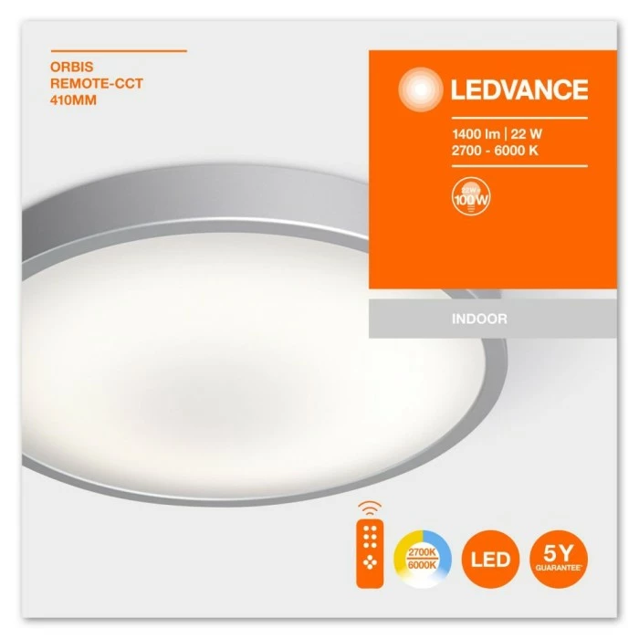 LEDVANCE ORBIS Deckenleuchte Silber, 1-flammig, Farbwechsler 9 LEDVANCE ORBIS Deckenleuchte Silber, 1-flammig, Farbwechsler – Bild 9