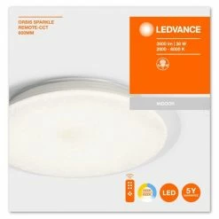 LEDVANCE ORBIS Deckenleuchte Silber, 1-flammig, Fernbedienung, Farbwechsler -LED Leuchten Verkäufe ledvance orbis deckenleuchte 4058075260337 5