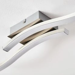 Hofstein Letala Deckenleuchte LED Nickel-Matt, Chrom, 2-flammig -LED Leuchten Verkäufe letala deckenleuchte h3271902 do2 12