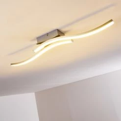 Hofstein Letala Deckenleuchte LED Nickel-Matt, Chrom, 2-flammig -LED Leuchten Verkäufe letala deckenleuchte h3271902 do2 15