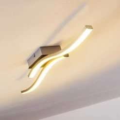 Hofstein Letala Deckenleuchte LED Nickel-Matt, Chrom, 2-flammig -LED Leuchten Verkäufe letala deckenleuchte h3271902 do2 17