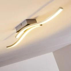 Hofstein Letala Deckenleuchte LED Nickel-Matt, Chrom, 2-flammig -LED Leuchten Verkäufe letala deckenleuchte h3271902 do2 2