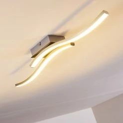 Hofstein Letala Deckenleuchte LED Nickel-Matt, Chrom, 2-flammig -LED Leuchten Verkäufe letala deckenleuchte h3271902 do2 8