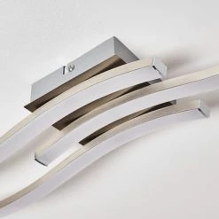 Hofstein Letala Deckenleuchte LED Nickel-Matt, Chrom, 3-flammig -LED Leuchten Verkäufe letala deckenleuchte h3271926 do2 11