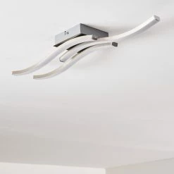 Hofstein Letala Deckenleuchte LED Nickel-Matt, Chrom, 3-flammig -LED Leuchten Verkäufe letala deckenleuchte h3271926 do2 17