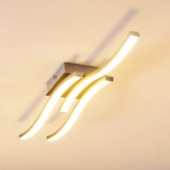 Hofstein Letala Deckenleuchte LED Nickel-Matt, Chrom, 3-flammig -LED Leuchten Verkäufe letala deckenleuchte h3271926 do2 7