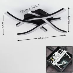 Hofstein Letala Deckenleuchte LED Schwarz, 4-flammig -LED Leuchten Verkäufe letala deckenleuchte h3374481 1