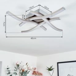 Hofstein Letala Deckenleuchte LED Nickel-Matt, 4-flammig 15 Hofstein Letala Deckenleuchte LED Nickel-Matt, 4-flammig -LED Leuchten Verkäufe letala deckenleuchte h3561140 3