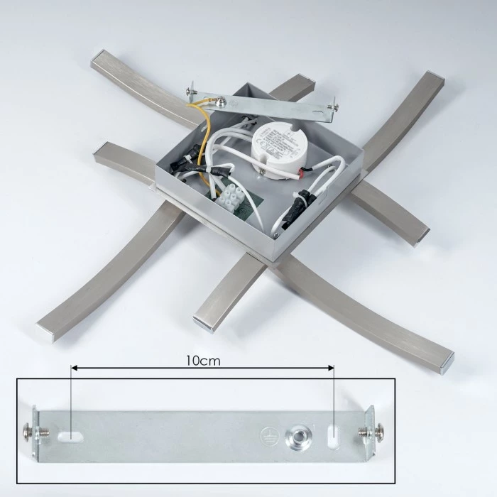Hofstein Letala Deckenleuchte LED Nickel-Matt, 4-flammig 5 Hofstein Letala Deckenleuchte LED Nickel-Matt, 4-flammig – Bild 5