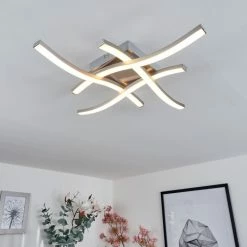 Hofstein Letala Deckenleuchte LED Nickel-Matt, 4-flammig 18 Hofstein Letala Deckenleuchte LED Nickel-Matt, 4-flammig -LED Leuchten Verkäufe letala deckenleuchte h3561140 6