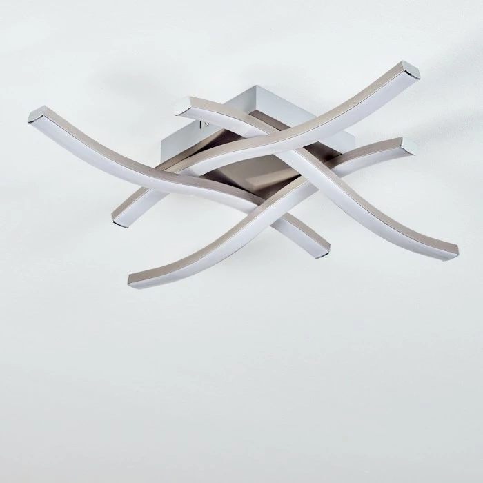 Hofstein Letala Deckenleuchte LED Nickel-Matt, 4-flammig 8 Hofstein Letala Deckenleuchte LED Nickel-Matt, 4-flammig – Bild 8