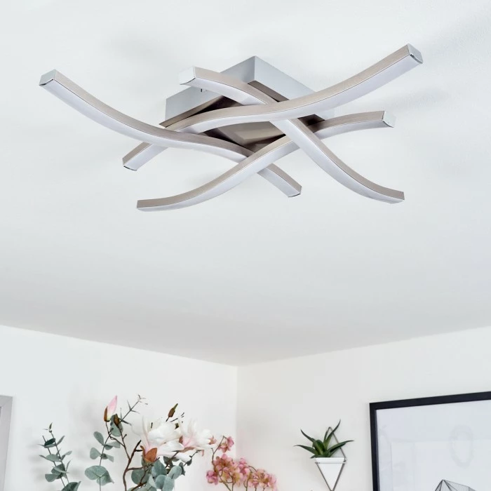 Hofstein Letala Deckenleuchte LED Nickel-Matt, 4-flammig 10 Hofstein Letala Deckenleuchte LED Nickel-Matt, 4-flammig – Bild 10