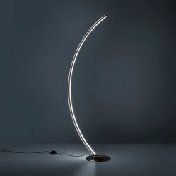 Leuchten Direkt ALINA Stehleuchte LED Stahl gebürstet, 1-flammig, Fernbedienung, Farbwechsler -LED Leuchten Verkäufe leuchten direkt alina stehleuchte 11254 55 10