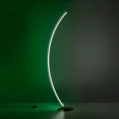 Leuchten Direkt ALINA Stehleuchte LED Stahl gebürstet, 1-flammig, Fernbedienung, Farbwechsler -LED Leuchten Verkäufe leuchten direkt alina stehleuchte 11254 55 12