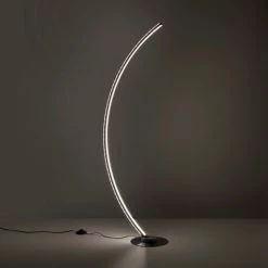 Leuchten Direkt ALINA Stehleuchte LED Stahl gebürstet, 1-flammig, Fernbedienung, Farbwechsler -LED Leuchten Verkäufe leuchten direkt alina stehleuchte 11254 55 8