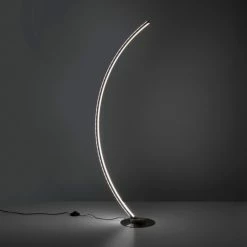 Leuchten Direkt ALINA Stehleuchte LED Stahl gebürstet, 1-flammig, Fernbedienung, Farbwechsler -LED Leuchten Verkäufe leuchten direkt alina stehleuchte 11254 55 9