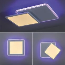 Leuchten Direkt ARENDA Deckenleuchte LED Wei&szlig;, 1-flammig, Fernbedienung, Farbwechsler -LED Leuchten Verkäufe leuchten direkt arenda deckenleuchte 11663 16 10