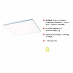 Leuchten Direkt CANVAS LED Panel Wei&szlig;, 1-flammig, Fernbedienung -LED Leuchten Verkäufe leuchten direkt canvas led panel 15552 16 4