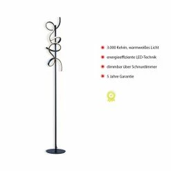 Leuchten Direkt CURLS Stehleuchte LED Schwarz, 2-flammig -LED Leuchten Verkäufe leuchten direkt curls stehleuchte 19031 18 4