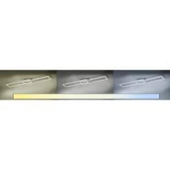 Leuchten Direkt Deckenleuchte IVEN LED Chrom gebürstet, 2-flammig, Fernbedienung -LED Leuchten Verkäufe leuchten direkt deckenleuchte iven 14019 55 7