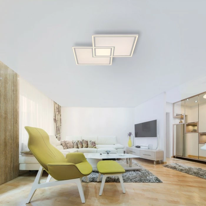 Leuchten Direkt EDGING Deckenleuchte LED Weiß, 1-flammig, Fernbedienung 1 Leuchten Direkt EDGING Deckenleuchte LED Weiß, 1-flammig, Fernbedienung