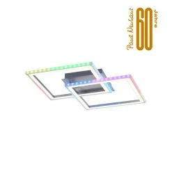 Leuchten Direkt FELIX60 Deckenleuchte LED Stahl gebürstet, 1-flammig, Fernbedienung, Farbwechsler -LED Leuchten Verkäufe leuchten direkt felix60 deckenleuchte 14634 55 14