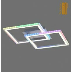 Leuchten Direkt FELIX60 Deckenleuchte LED Stahl gebürstet, 1-flammig, Fernbedienung, Farbwechsler -LED Leuchten Verkäufe leuchten direkt felix60 deckenleuchte 14634 55 4