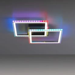 Leuchten Direkt FELIX60 Deckenleuchte LED Stahl gebürstet, 1-flammig, Fernbedienung, Farbwechsler -LED Leuchten Verkäufe leuchten direkt felix60 deckenleuchte 14634 55 9