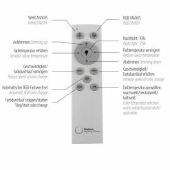 Leuchten Direkt FELIX60 Deckenleuchte LED Stahl gebürstet, 1-flammig, Fernbedienung, Farbwechsler -LED Leuchten Verkäufe leuchten direkt felix60 deckenleuchte 14635 55 5