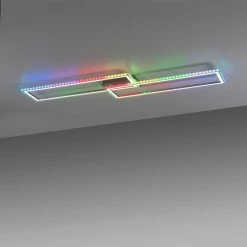 Leuchten Direkt FELIX60 Deckenleuchte LED Stahl gebürstet, 1-flammig, Fernbedienung, Farbwechsler -LED Leuchten Verkäufe leuchten direkt felix60 deckenleuchte 14635 55 9