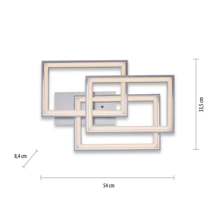 Leuchten Direkt FELIX60 Deckenleuchte LED Stahl gebürstet, 1-flammig, Fernbedienung, Farbwechsler 8 Leuchten Direkt FELIX60 Deckenleuchte LED Stahl gebürstet, 1-flammig, Fernbedienung, Farbwechsler – Bild 8
