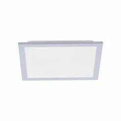 Leuchten Direkt FLAT Deckenpanel LED Silber, 1-flammig, Fernbedienung