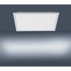 Leuchten Direkt FLAT Deckenpanel LED Silber, 1-flammig, Fernbedienung -LED Leuchten Verkäufe leuchten direkt flat deckenpanel 14755 21 7