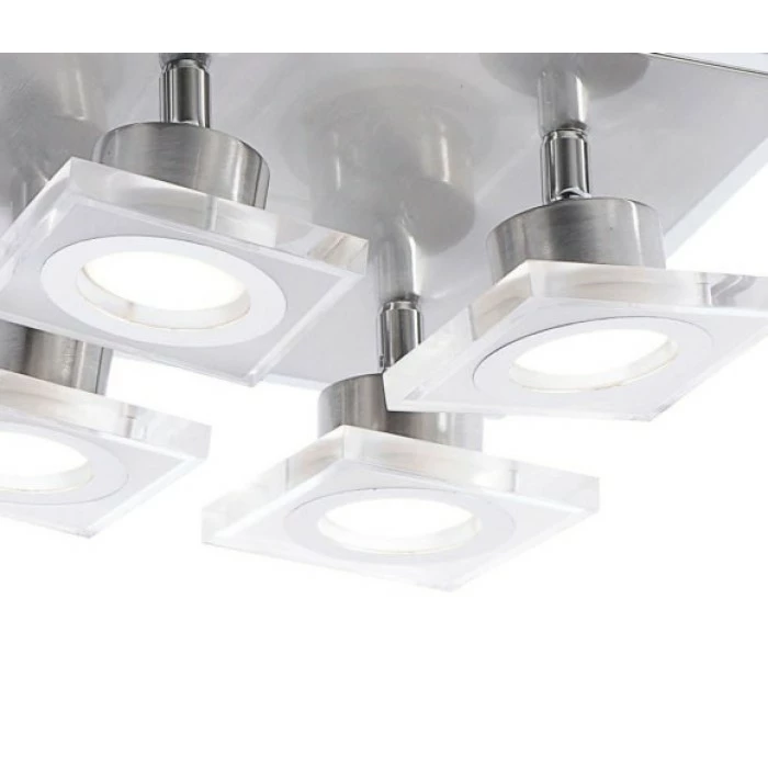 Leuchten Direkt KOVI Deckenleuchte LED Edelstahl, 4-flammig 3 Leuchten Direkt KOVI Deckenleuchte LED Edelstahl, 4-flammig – Bild 3