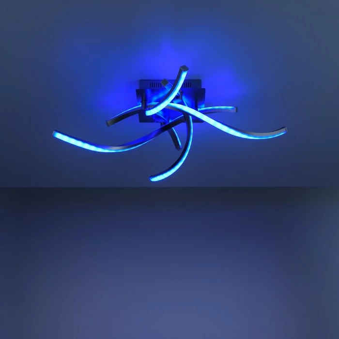 Leuchten Direkt LOLAsmart-SWING Deckenleuchte LED Stahl gebürstet, 4-flammig, Fernbedienung, Farbwechsler 9 Leuchten Direkt LOLAsmart-SWING Deckenleuchte LED Stahl gebürstet, 4-flammig, Fernbedienung, Farbwechsler – Bild 9