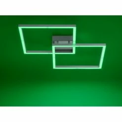 Leuchten Direkt Ls-MAXI Deckenleuchte LED Edelstahl, 2-flammig, Fernbedienung, Farbwechsler -LED Leuchten Verkäufe leuchten direkt ls maxi deckenleuchte 16429 55 10