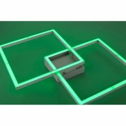 Leuchten Direkt Ls-MAXI Deckenleuchte LED Edelstahl, 2-flammig, Fernbedienung, Farbwechsler -LED Leuchten Verkäufe leuchten direkt ls maxi deckenleuchte 16429 55 8