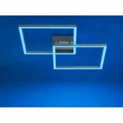Leuchten Direkt Ls-MAXI Deckenleuchte LED Edelstahl, 2-flammig, Fernbedienung, Farbwechsler -LED Leuchten Verkäufe leuchten direkt ls maxi deckenleuchte 16429 55 9