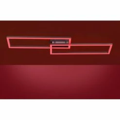 Leuchten Direkt Ls-MAXI Deckenleuchte LED Edelstahl, 1-flammig, Fernbedienung, Farbwechsler -LED Leuchten Verkäufe leuchten direkt ls maxi deckenleuchte 16430 55 8