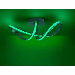 Leuchten Direkt Ls-MELINDA Deckenleuchte LED Edelstahl, 1-flammig, Fernbedienung, Farbwechsler -LED Leuchten Verkäufe leuchten direkt ls melinda deckenleuchte 18431 55 10